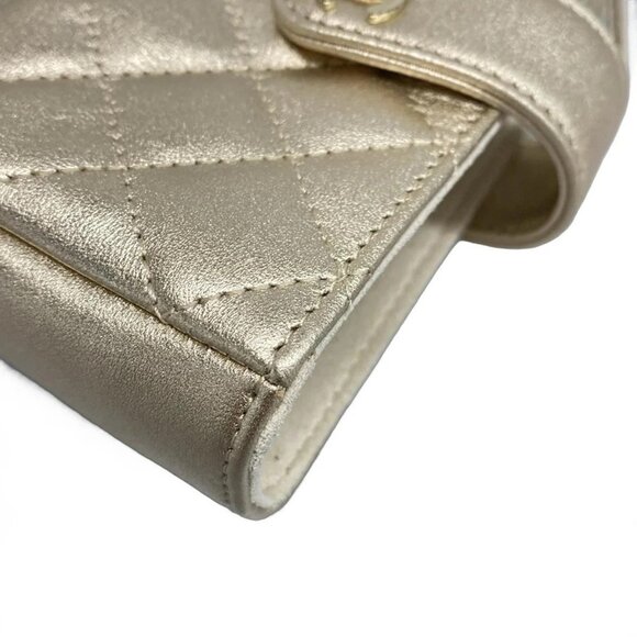 Auth CHANEL Matelasse Gold Leather Coin Case Gold hardware - Picture 7 of 16